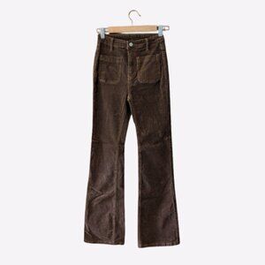 Shein Brown Corduroy Flare Pants